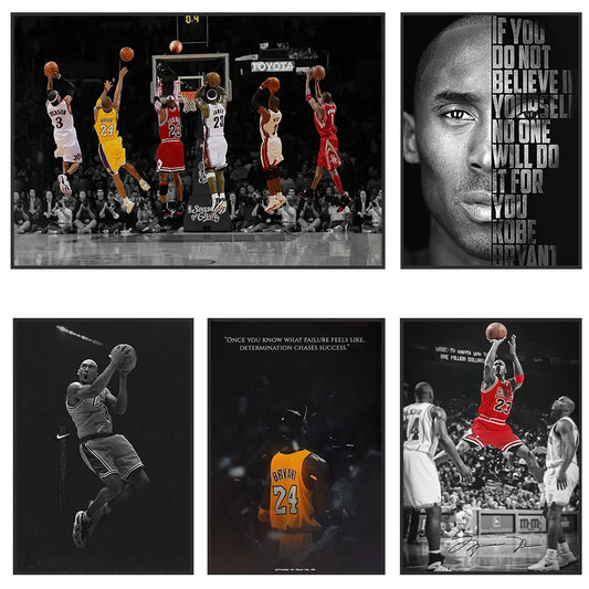 Legendary Basketball Players Posters (Unframed)